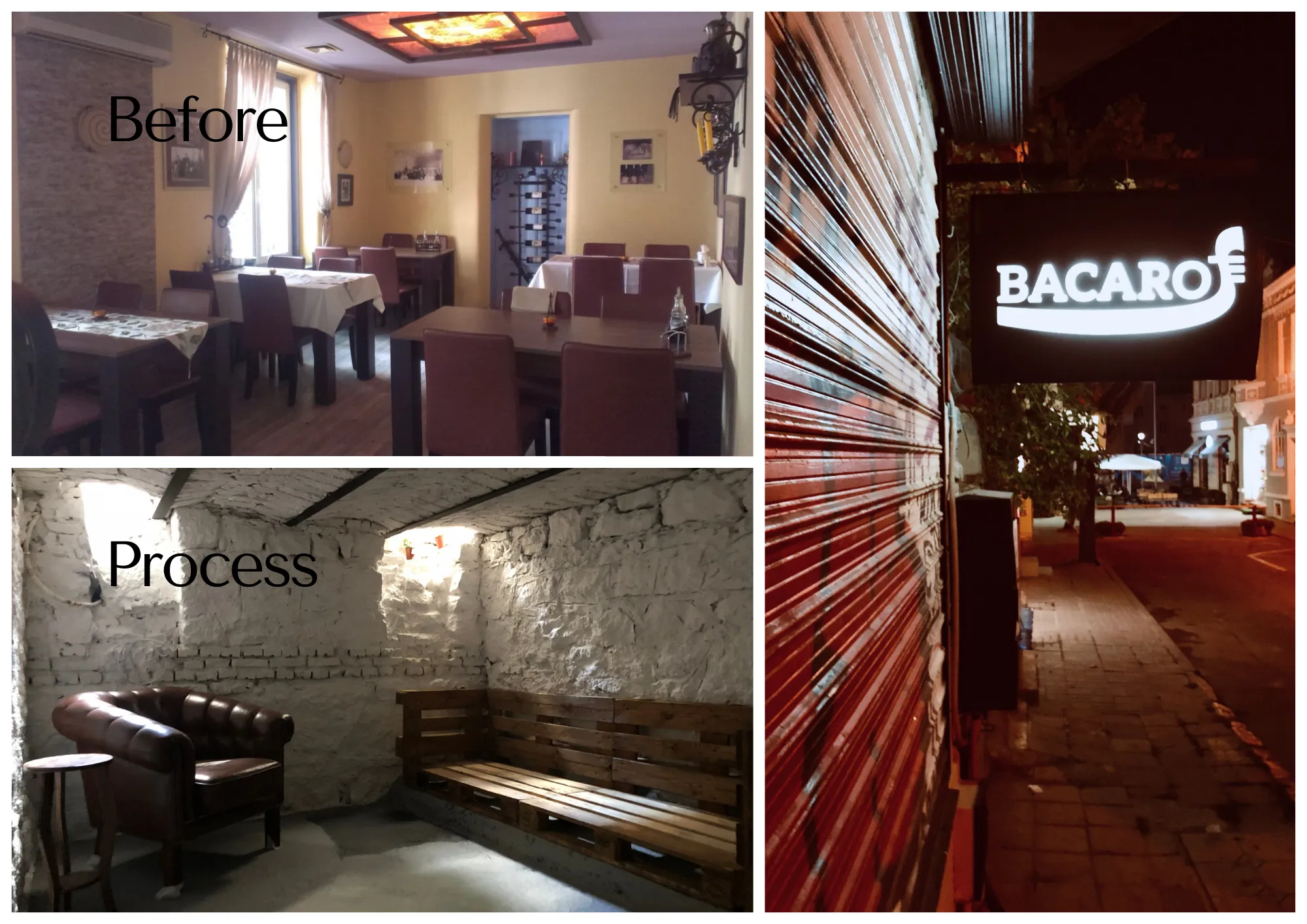 Bacaro Aperitivo Bar, Reconstruction project, Interior architecture, Spatial design, Design strategy, Design management, General contracting, Aperitivo culture Varna, 103-year-old building renovation, Business regulation adherence, Food regulation compliance, Brand design development, Staff uniform design, Menu presentation design, Venetian-inspired concept, One table concept, Low-height service bar, Varna cultural experience, Successful business venture, Foreign investor sale, Aperitivo bar Varna, DESIGN, RECONSTRUCTION, STUDIOVOLEN